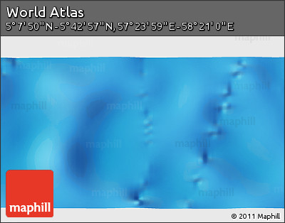 Physical 3D Map of the Area around 5° 25' 24" N, 57° 52' 30" E