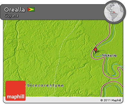 Physical 3D Map of Orealla