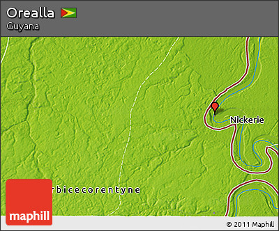 Physical 3D Map of Orealla