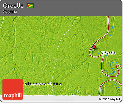 Physical 3D Map of Orealla