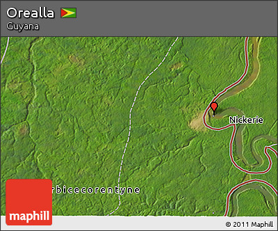Satellite 3D Map of Orealla