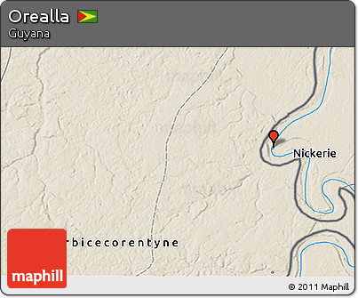 Shaded Relief 3D Map of Orealla