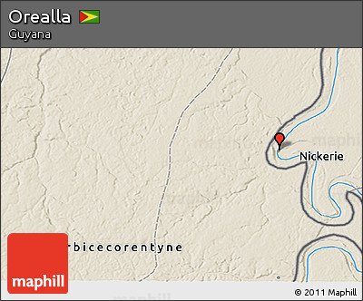 Shaded Relief 3D Map of Orealla