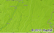 Physical Map of the area around 5° 25' 24" N, 57° 43' 30" W