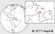 Blank Location Map of the area around 5° 25' 24" N, 59° 25' 29" W