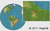 Satellite Location Map of the area around 5° 25' 24" N, 59° 25' 29" W