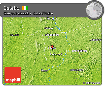 Physical 3D Map of Baléko