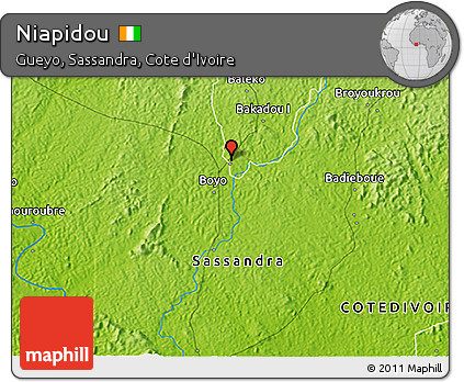 Physical 3D Map of Niapidou