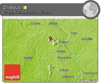 Physical 3D Map of Zribouo