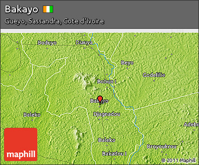 Physical 3D Map of Bakayo