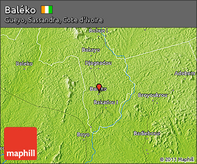 Physical 3D Map of Baléko