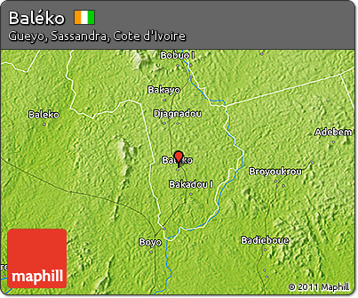 Physical 3D Map of Baléko