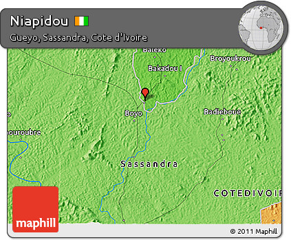 Political 3D Map of Niapidou