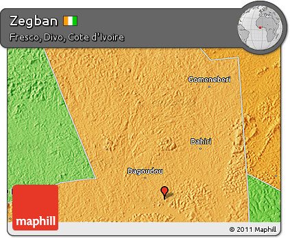 Political 3D Map of Zegban
