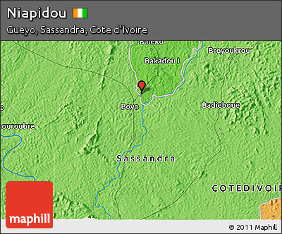 Political 3D Map of Niapidou