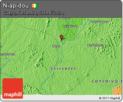 Political 3D Map of Niapidou