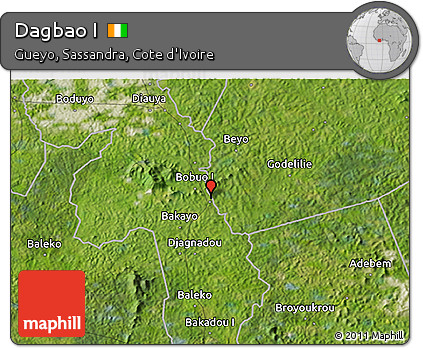 Satellite 3D Map of Dagbao I
