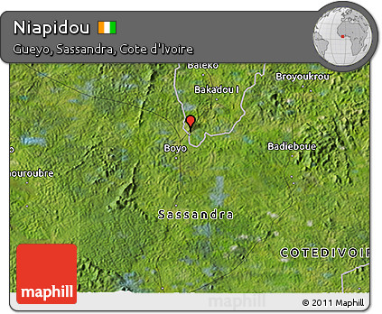 Satellite 3D Map of Niapidou