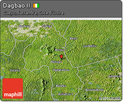 Satellite 3D Map of Dagbao II