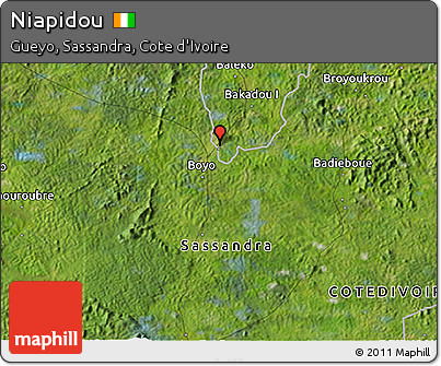 Satellite 3D Map of Niapidou