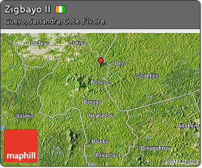 Satellite 3D Map of Zigbayo II