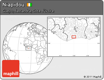 Blank Location Map of Niapidou