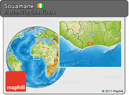 Physical Location Map of Souamané