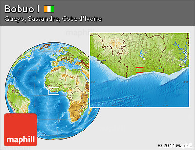 Physical Location Map of Bobuo I