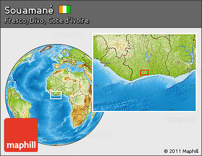 Physical Location Map of Souamané
