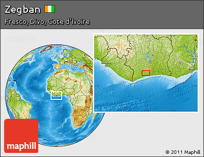Physical Location Map of Zegban