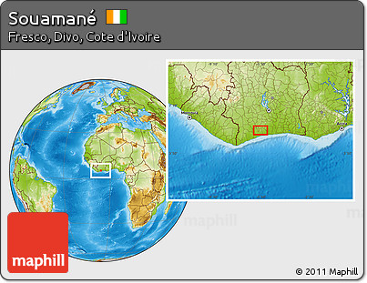 Physical Location Map of Souamané