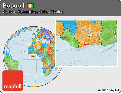 Political Location Map of Bobuo I