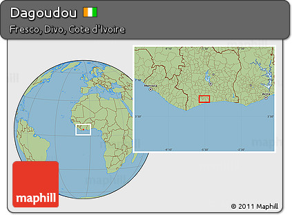 Savanna Style Location Map of Dagoudou
