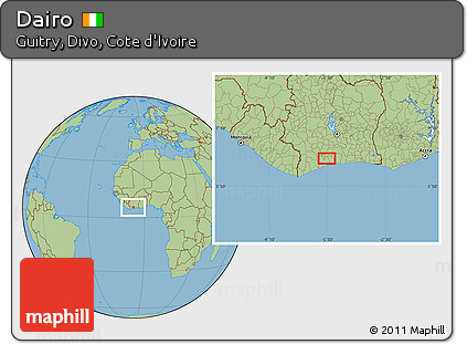 Savanna Style Location Map of Dairo