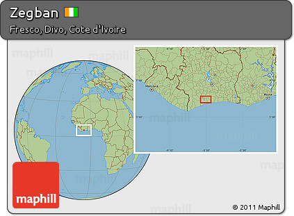 Savanna Style Location Map of Zegban
