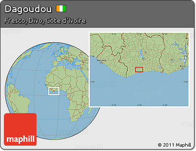 Savanna Style Location Map of Dagoudou