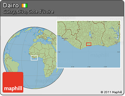 Savanna Style Location Map of Dairo