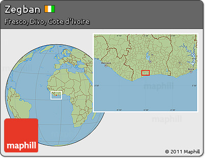Savanna Style Location Map of Zegban