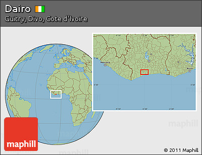 Savanna Style Location Map of Dairo