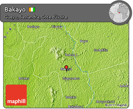 Physical Map of Bakayo