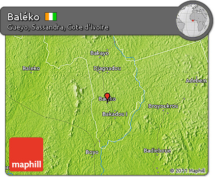 Physical Map of Baléko