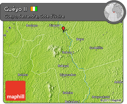 Physical Map of Guéyo II