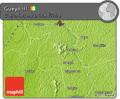 Physical Map of Guéyo III