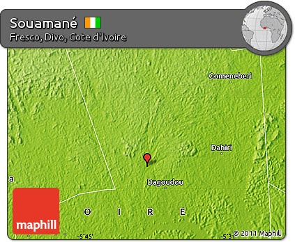 Physical Map of Souamané