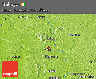 Physical Map of Bakayo