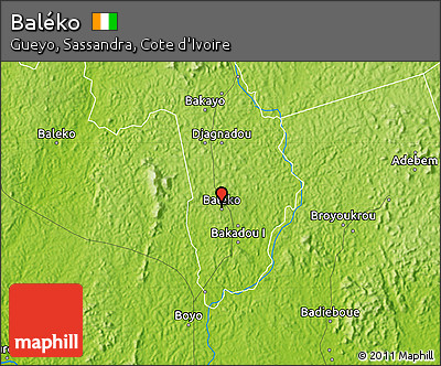 Physical Map of Baléko