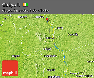 Physical Map of Guéyo II