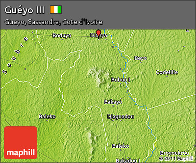 Physical Map of Guéyo III