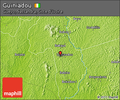 Physical Map of Guiniadou