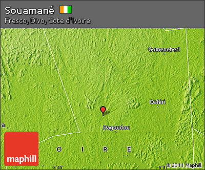 Physical Map of Souamané